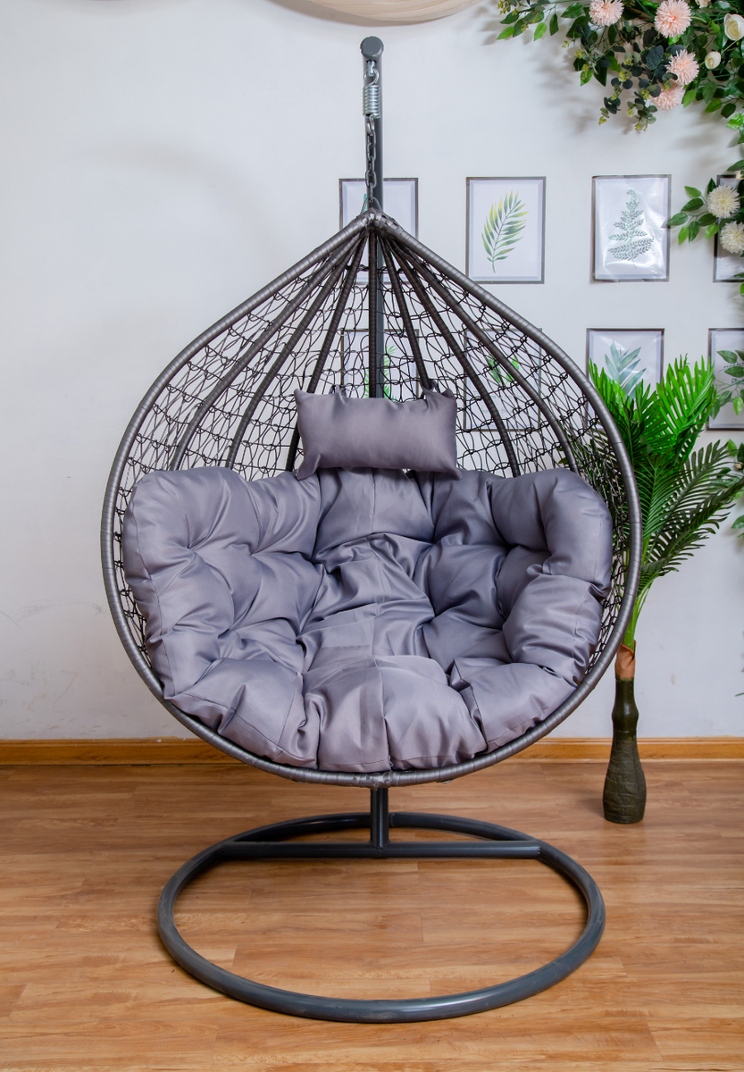 Grey hanging egg deals chair