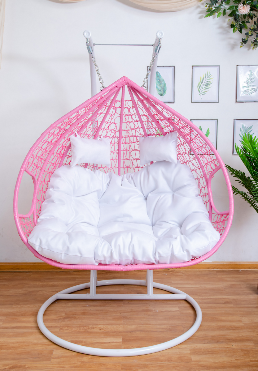 Pink best sale swing chair