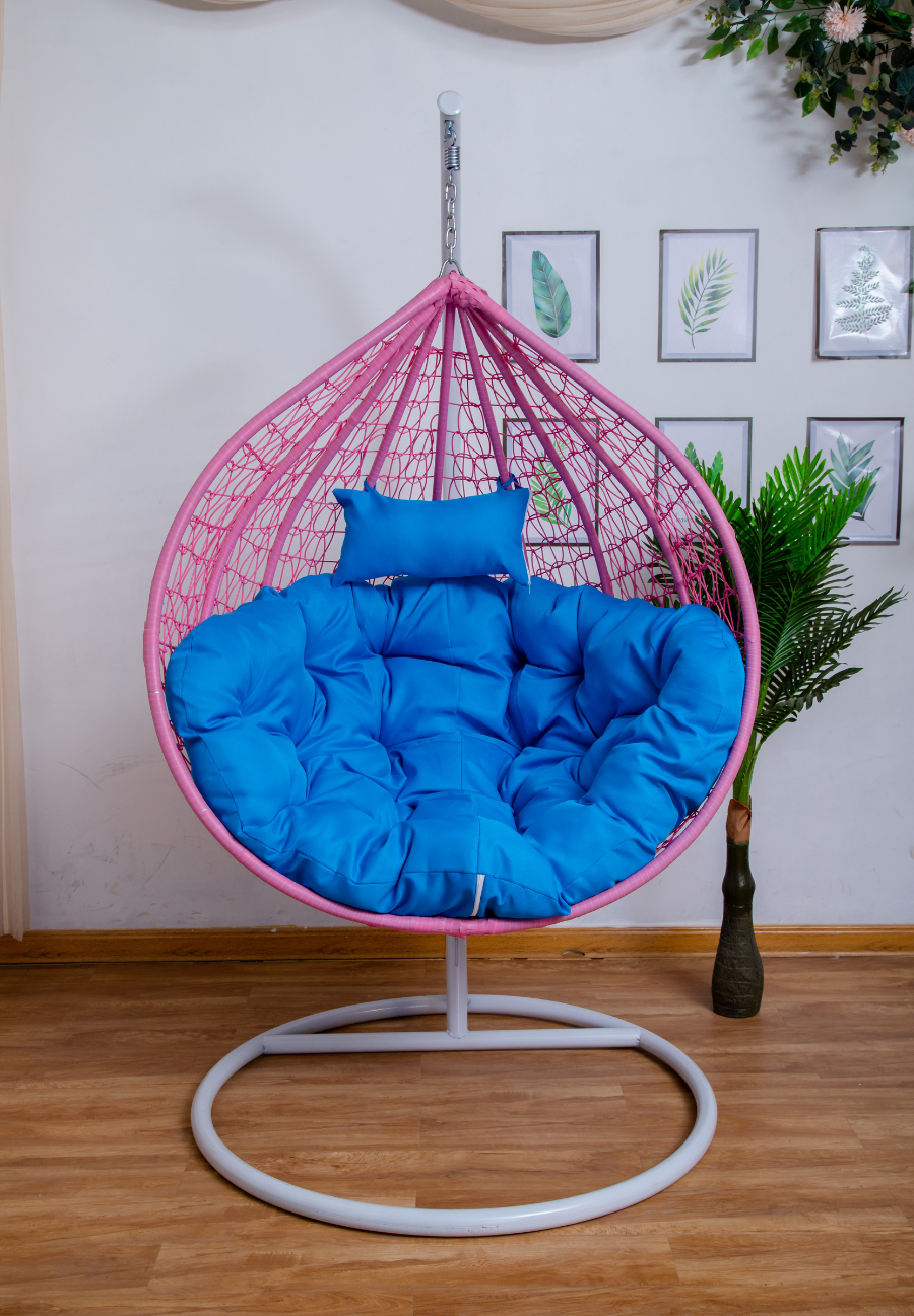 Hanging Egg Chair Pink Basket Blue Cushion Egg Chairs Australia